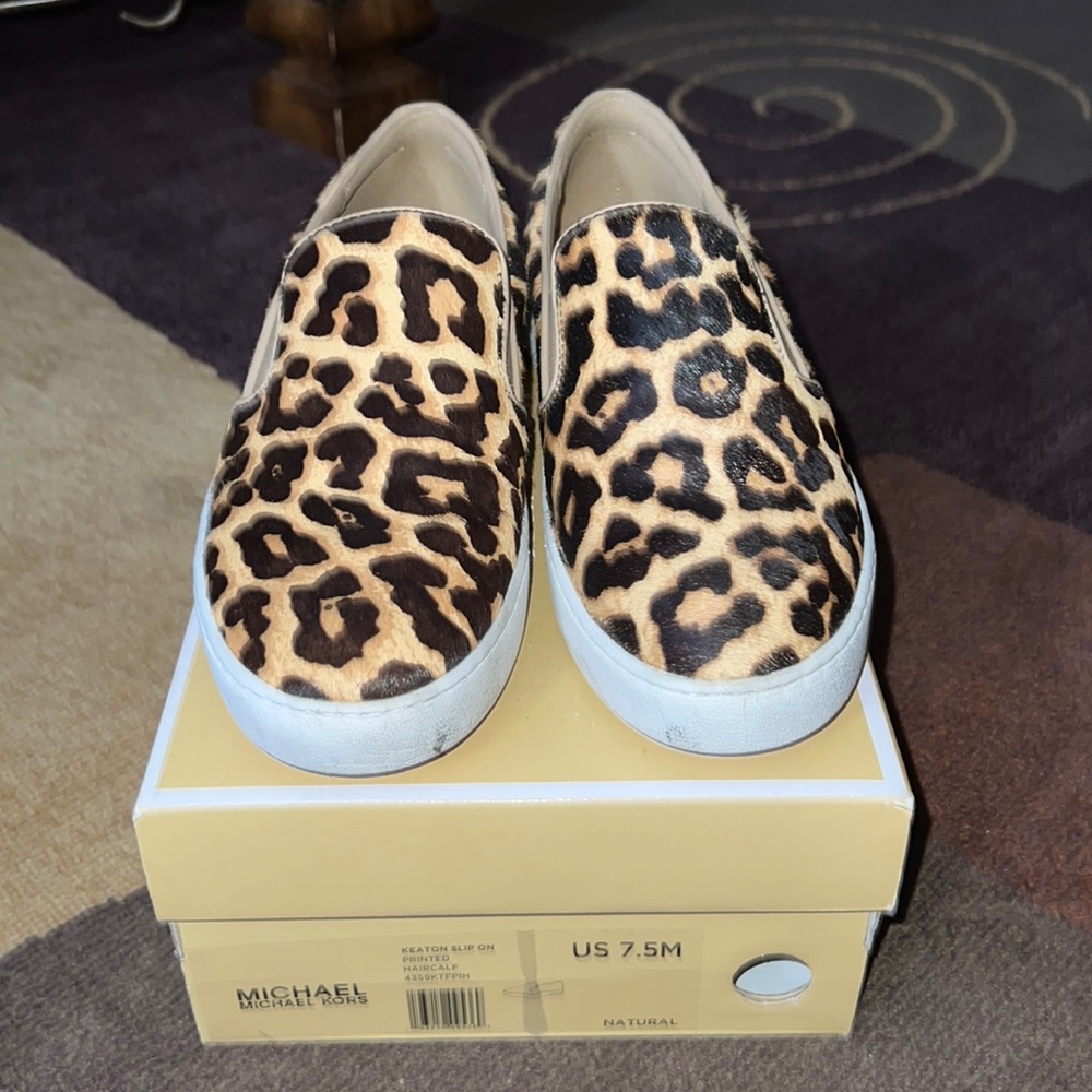 Michael Kors Keaton Slip on Printed Calf Hair